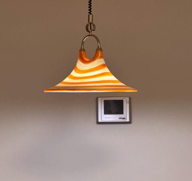 Main view of Creative Adjustable Horn Chandelier u2013 Colorful Painted Art Light for Living Room, Bedroom, or Dining Room